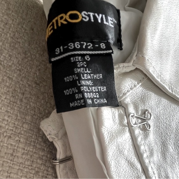 White Leather Top - Picture 5 of 7